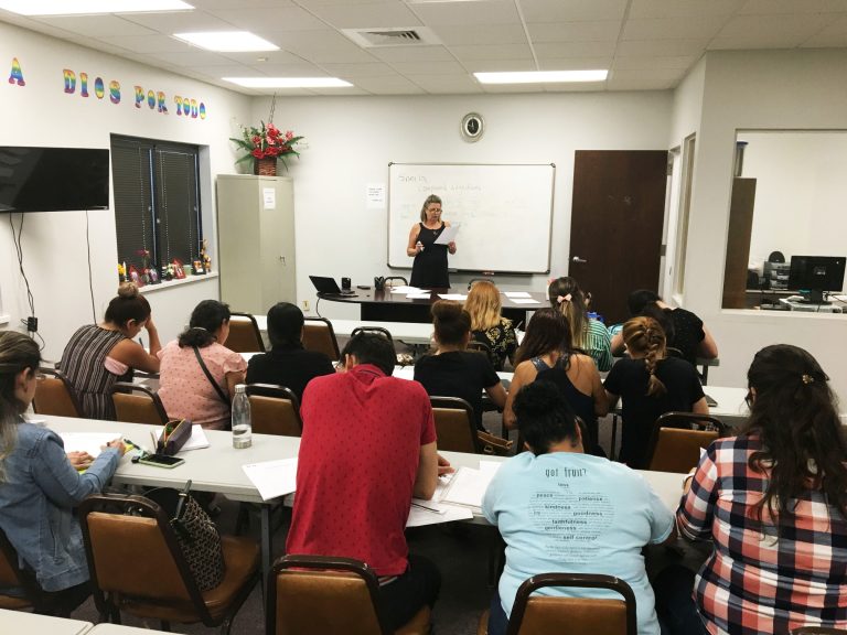 Classes of English as a Second Language at La Casita