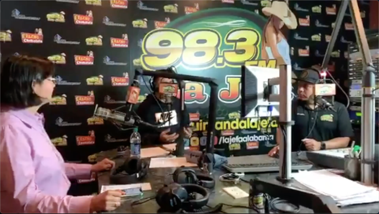 Interview at the Radio Station La Jefa