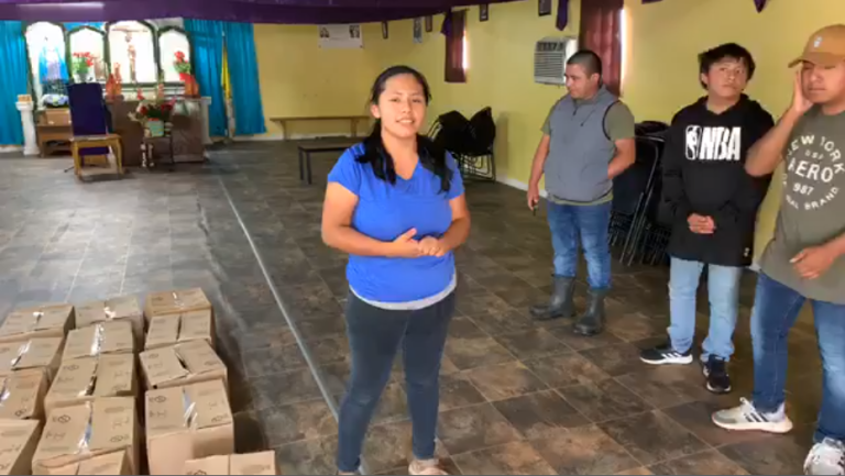 Mayan Community thankful for the donated food.