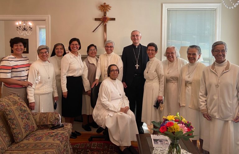 Bishop Steven visiting the Missionary Guadalupanas