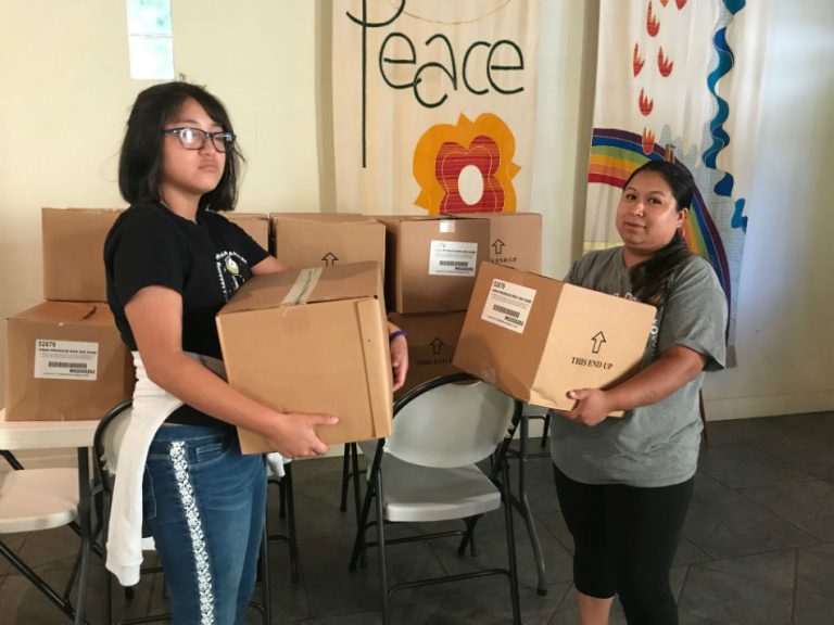 La Casita distributing food in Alexander City